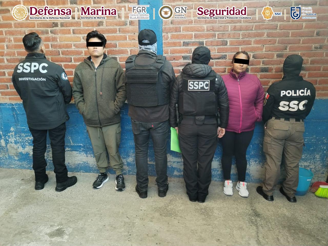 Nueve detenidos en cinco cateos en CDMX y Edomex; están vinculados con narcomenudeo, extorsión, robo y secuestro